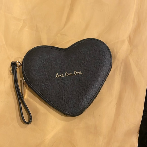 Black saffiano leather-like wristlet - Picture 1 of 7